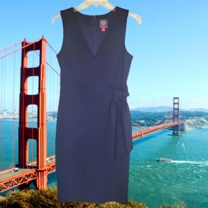 Vince Camuto Navy Midi Sleeveless Dress